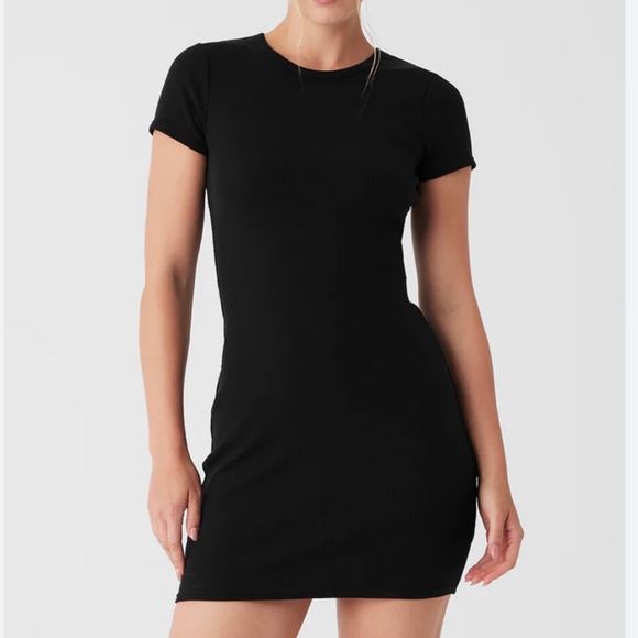 HBC Little black ribbed dress - Picture 2 of 3